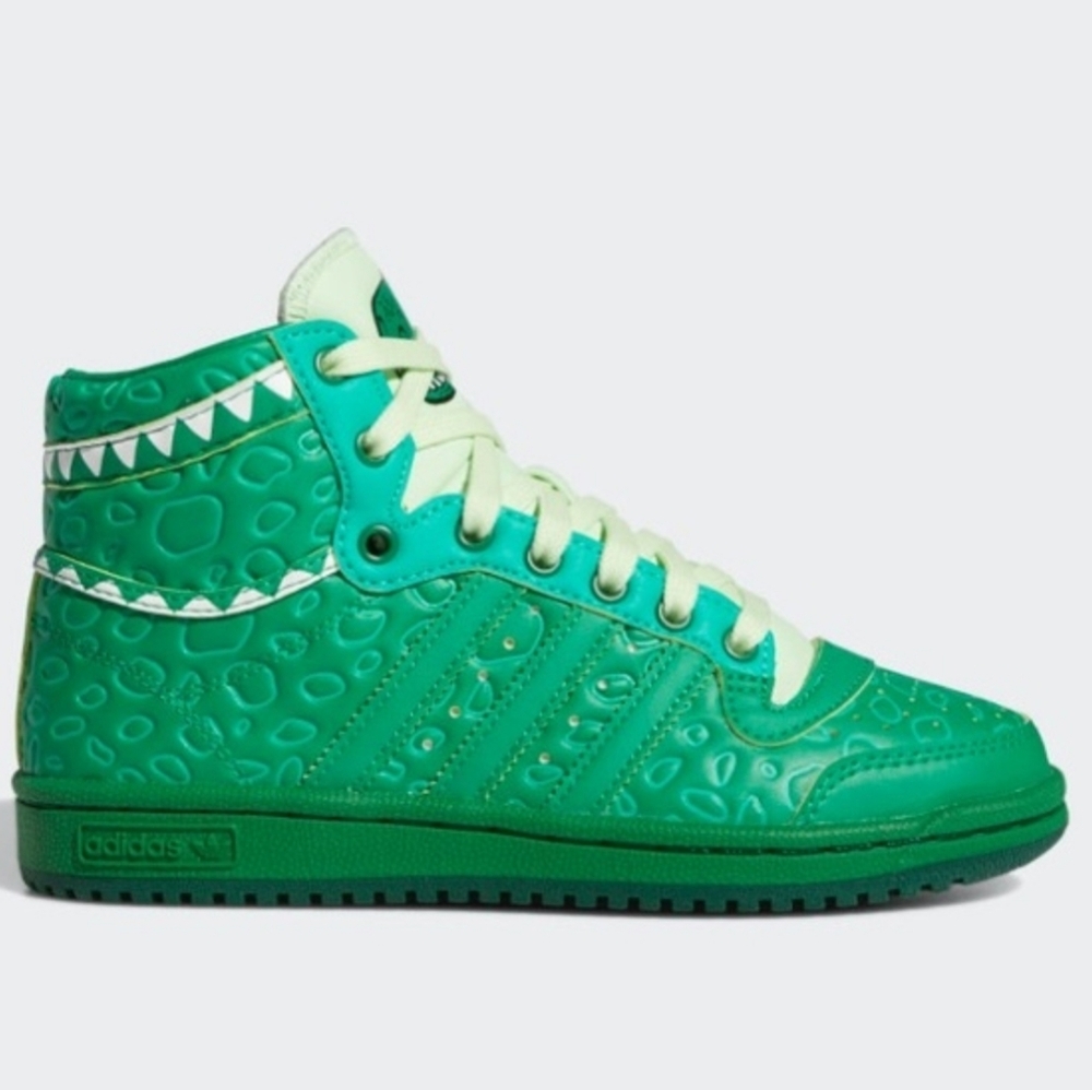 Adidas Pixar Toy Story Rex Sneaker Green Leather High Top Sz6